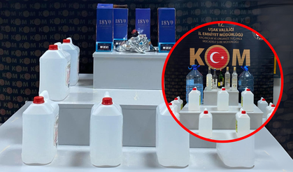 Uşak Emniyeti'nden Kaçak Alkol Operasyonu