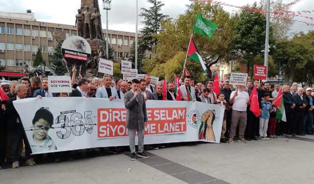 Uşak’ta Filistin’e Destek Yürüyüşü Düzenlendi