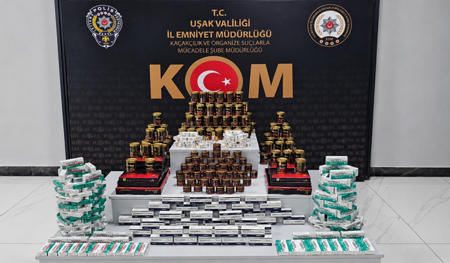 Uşak’ta kaçak ilaç ve cinsel içerikli ürün operasyonu