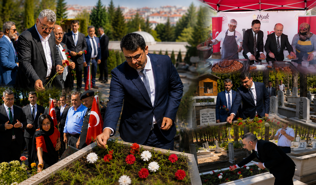 Uşak protokolü şehitleri dualarla andı