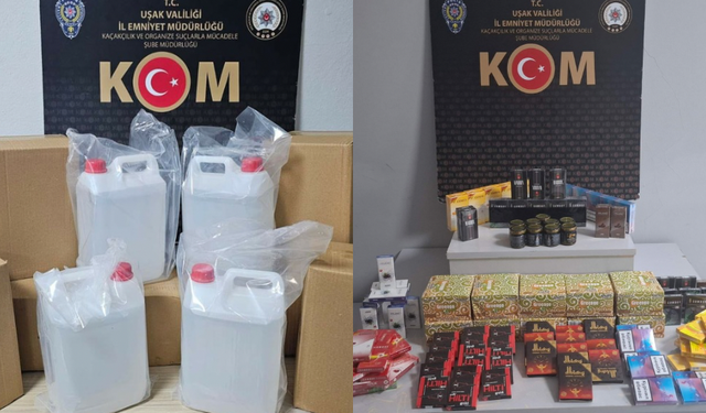 Uşak’ta kaçakçılık operasyonu