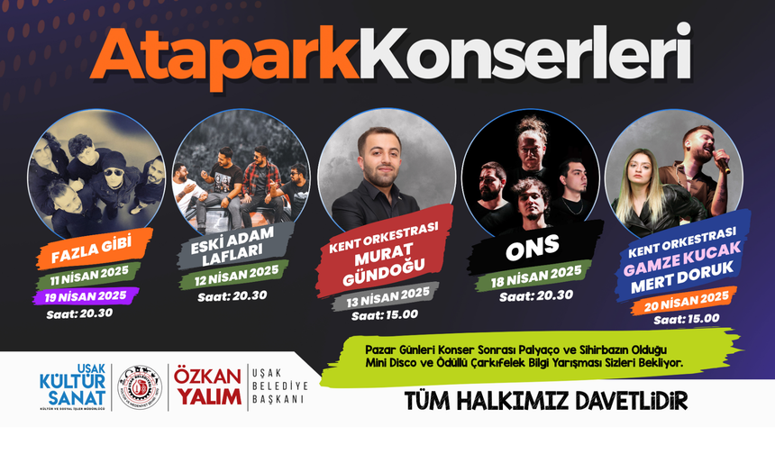 Atapark Konserleri Başlıyor
