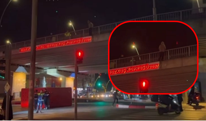 Uşak’ta Dörtyol Şehit Mehmet Bozkuş Köprüsü’nde İnt*har Girişimi