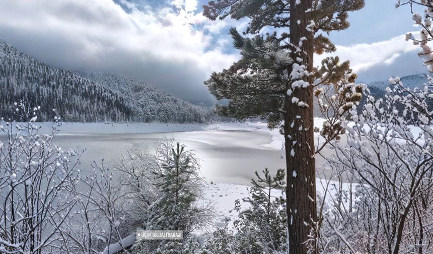 Uşak Banaz Baltalı Göleti Buz Tuttu