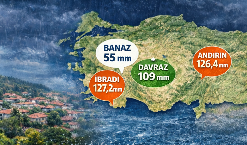 Banaz Türkiye’nin En Yüksek Yağış Alan Bölgeleri Arasına Girdi