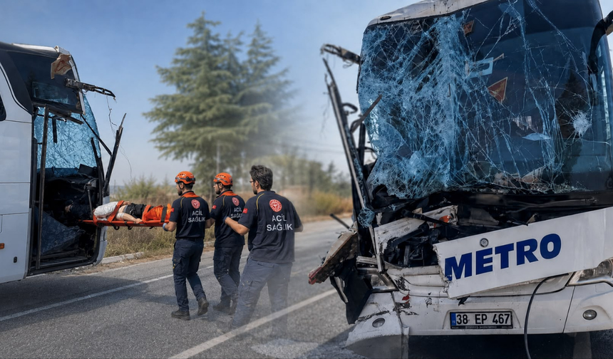 Uşak’ta Yolcu Otobüsü Kamyona Çarptı: 8 Yaralı