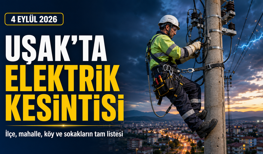Uşak’ta bu yerlerde elektirik kesilecek