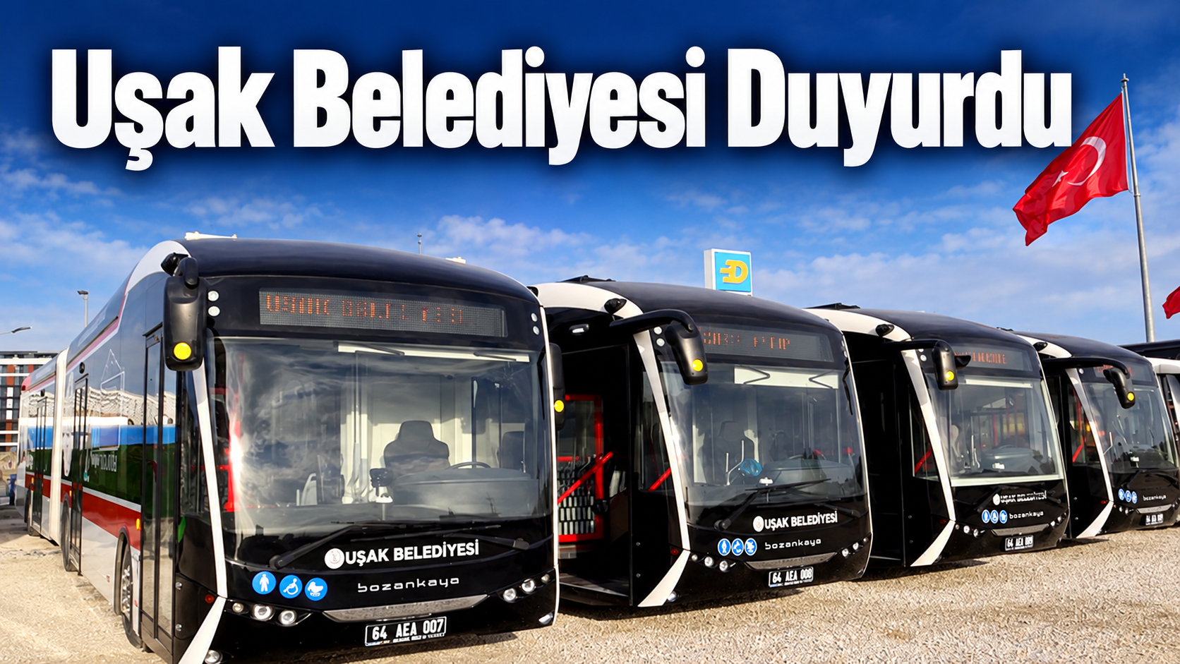 Uşak’ta Elektrikli Otobüslerin Sefer Saatleri Değişti